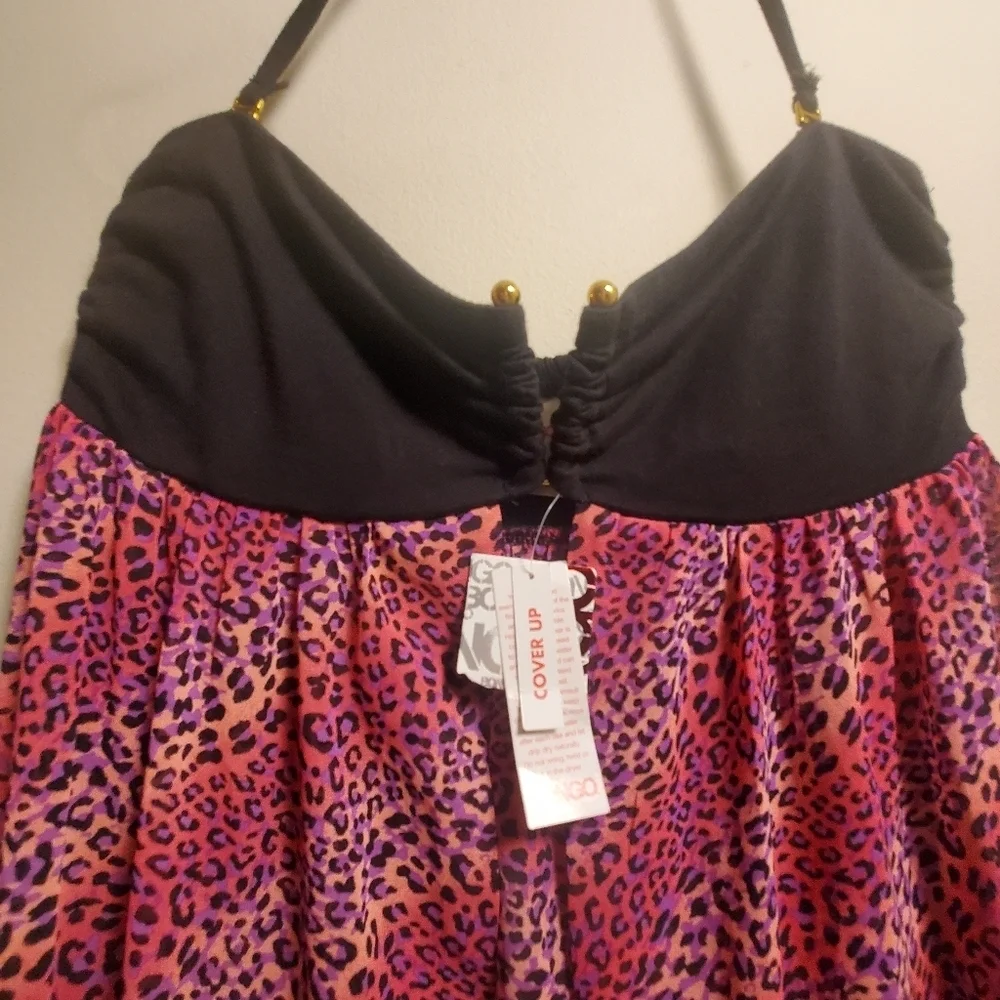 BONGO - NWT Summer Beach Swimming Suit Sexy Maxi CoverUp Medium Animal Print